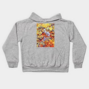 Fall colored abstract design Kids Hoodie
